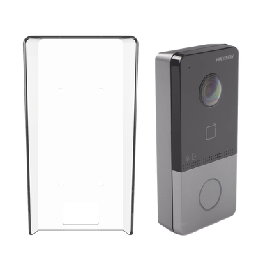 Kit Videoportero IP + Carcasa protectora 2 Megapixel / PoE Estandar / IP65 / Apertura desde Hik-connect / Soporta 1 Departamento y Hasta 6 Monitores / Soporta Tarjetas Mifare / 1 Salida Relay - imagen 1