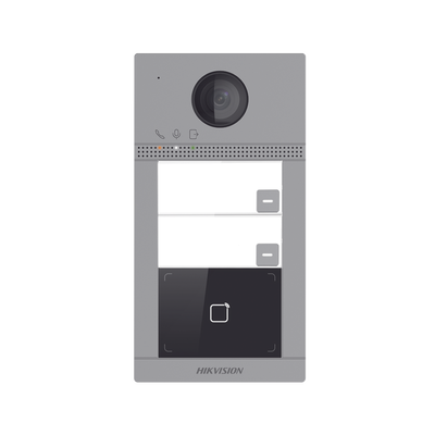 Videoportero IP 2 Megapixel / Llamada y Apertura Remota desde App Hik-Connect (requiere monitor) / PoE / Exterior IP65 + Antivandalico IK08 / 2 Departamentos / Apertura con Tarjeta / Soporta 2 Puertas y hasta 6 Monitores - imagen 2