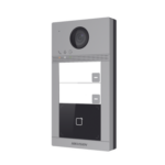 Videoportero IP 2 Megapixel / Llamada y Apertura Remota desde App Hik-Connect (requiere monitor) / PoE / Exterior IP65 + Antivandalico IK08 / 2 Departamentos / Apertura con Tarjeta / Soporta 2 Puertas y hasta 6 Monitores miniatura 4