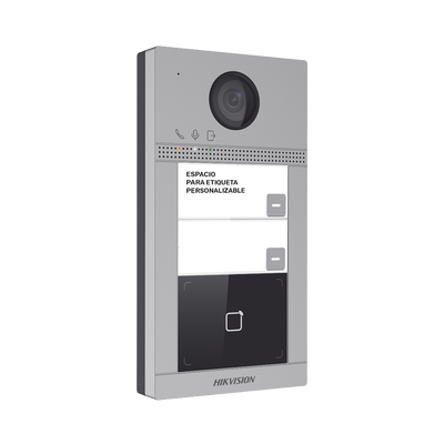 Videoportero IP 2 Megapixel / Llamada y Apertura Remota desde App Hik-Connect (requiere monitor) / PoE / Exterior IP65 + Antivandalico IK08 / 2 Departamentos / Apertura con Tarjeta / Soporta 2 Puertas y hasta 6 Monitores - imagen 3