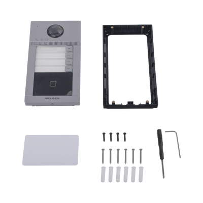 Videoportero IP 2 Megapixel / Llamada y Apertura Remota desde App Hik-Connect (Requiere monitor )/ PoE / Exterior IP65 + Antivandalico IK08 / 4 Departamento / Apertura con Tarjeta / Soporta 2 Puertas y hasta 6 Monitores - imagen 5
