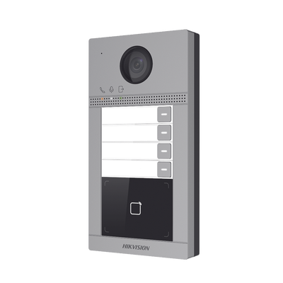 Videoportero IP 2 Megapixel / Llamada y Apertura Remota desde App Hik-Connect (Requiere monitor )/ PoE / Exterior IP65 + Antivandalico IK08 / 4 Departamento / Apertura con Tarjeta / Soporta 2 Puertas y hasta 6 Monitores - imagen 4