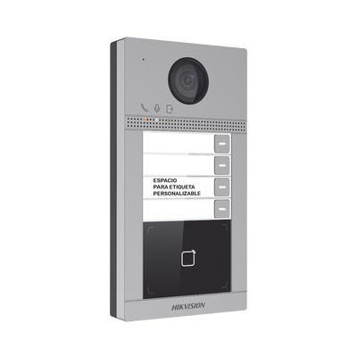 Videoportero IP 2 Megapixel / Llamada y Apertura Remota desde App Hik-Connect (Requiere monitor )/ PoE / Exterior IP65 + Antivandalico IK08 / 4 Departamento / Apertura con Tarjeta / Soporta 2 Puertas y hasta 6 Monitores - imagen 3
