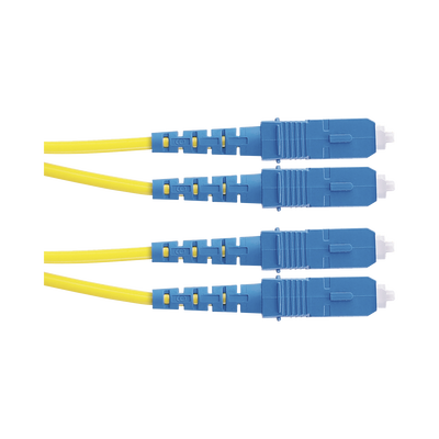 Jumper de Fibra Optica Monomodo 9/125 OS2, SC-SC Duplex, OFNR (Riser), Color Amarillo, 2 Metros (6.56 Pies) - imagen 1