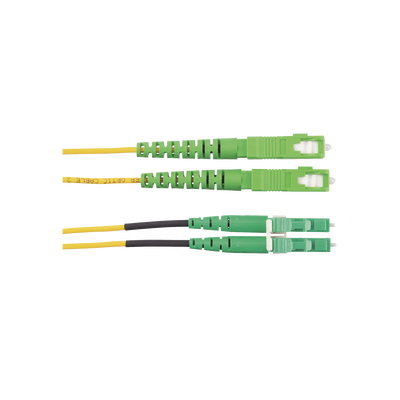 Jumper de Fibra Optica Monomodo 9/125 OS2, SC/APC-LC/APC Duplex, OFNR (Riser), Color Amarillo, 2 Metros (6.56 Pies) - imagen 2