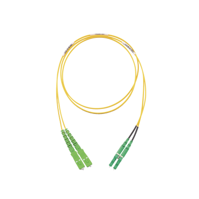 Jumper de Fibra Optica Monomodo 9/125 OS2, SC/APC-LC/APC Duplex, OFNR (Riser), Color Amarillo, 2 Metros (6.56 Pies) - imagen 1