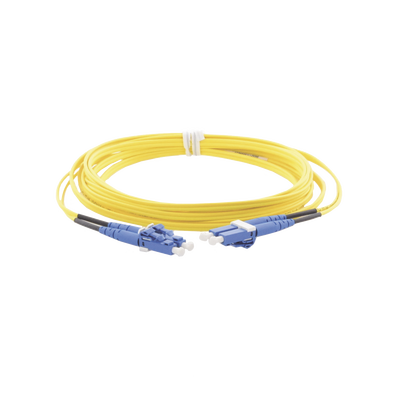 Jumper de Fibra Optica Monomodo 9/125 OS2, LC-LC Duplex, OFNR (Riser), Color Amarillo, 3 Metros (9.84 Pies) - imagen 2