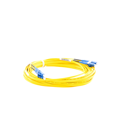 Jumper de Fibra Optica Monomodo 9/125 OS2, LC-LC Duplex, OFNR (Riser), Color Amarillo, 10 Metros (32.81 Pies) - imagen 3