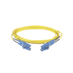 Jumper de Fibra Optica Monomodo 9/125 OS2, LC-LC Duplex, OFNR (Riser), Color Amarillo, 10 Metros (32.81 Pies) miniatura 1