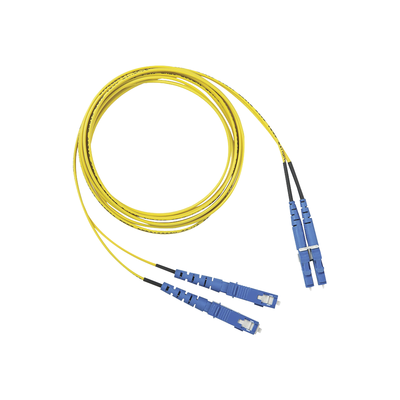 Jumper de Fibra Optica Monomodo 9/125 OS2, LC-SC Duplex, OFNR (Riser), Color Amarillo, 1 Metro (3.28 Pies) - imagen 1
