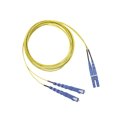 Jumper de Fibra Optica Monomodo 9/125 OS2, LC-SC Duplex, OFNR (Riser), Color Amarillo, 2 Metros (6.56 Pies) - imagen 1
