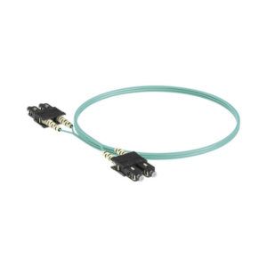 Jumper de Fibra Optica Multimodo 50/125 OM3, SC-SC Duplex, OFNR (Riser), Color Aqua, 2 Metros (6.56 Pies)