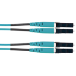 Jumper de Fibra Optica Multimodo 50/125 OM3, LC-LC Duplex, LSZH (Cero Halógenos), Color Aqua, 3 Metros (9.84 Pies) miniatura 2