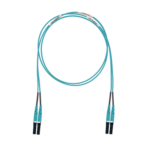 Jumper de Fibra Optica Multimodo 50/125 OM3, LC-LC Duplex, LSZH (Cero Halógenos), Color Aqua, 3 Metros (9.84 Pies) miniatura 1
