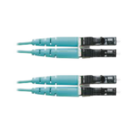 Jumper de Fibra Optica Multimodo 50/125 OM3, LC-LC Duplex, OFNR (Riser), Color Aqua, 3 Metros (9.84 Pies) miniatura 2