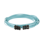 Jumper de Fibra Optica Multimodo 50/125 OM3, LC-LC Duplex, OFNR (Riser), Color Aqua, 3 Metros (9.84 Pies) miniatura 1
