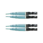 Jumper de Fibra Optica Multimodo 50/125 OM3, LC-LC Duplex, OFNR (Riser), Color Aqua, 4 Metros (13.12 Pies) miniatura 2