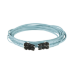 Jumper de Fibra Optica Multimodo 50/125 OM3, LC-LC Duplex, OFNR (Riser), Color Aqua, 4 Metros (13.12 Pies) miniatura 1