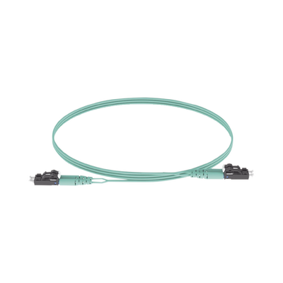 Jumper de Fibra Optica Multimodo 50/125 OM3, LC-LC Duplex, OFNR (Riser), Color Aqua, 5 Metros (16.40 Pies) - imagen 2