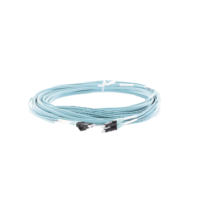 Jumper de Fibra Optica Multimodo 50/125 OM3, LC-LC Duplex, OFNR (Riser), Color Aqua, 15 Metros (49.21 Pies) - imagen 4