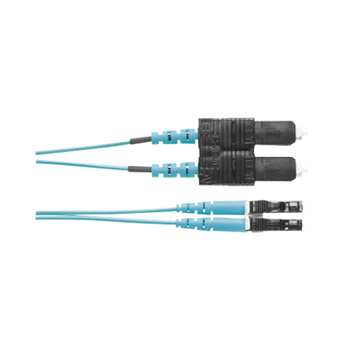 Jumper de Fibra Optica Multimodo 50/125 OM3, LC-SC Duplex, OFNR (Riser), Color Aqua, 2 Metros (6.56 Pies) - imagen 2