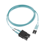 Jumper de Fibra Optica Multimodo 50/125 OM3, LC-SC Duplex, OFNR (Riser), Color Aqua, 2 Metros (6.56 Pies) miniatura 1