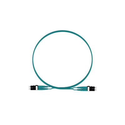 Jumper de Fibra Optica Multimodo 50/125 OM4, LC-LC Duplex, LSZH, Color Aqua, 2 Metros (6.56 Pies) - imagen 1
