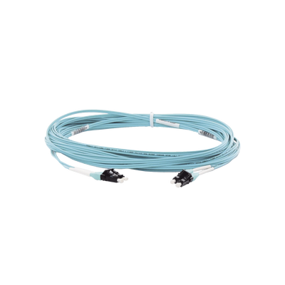 Jumper de Fibra Optica Multimodo 50/125 OM4, LC-LC Duplex, OFNR (Riser), Color Aqua, 10 Metros (32.81 Pies) - imagen 2
