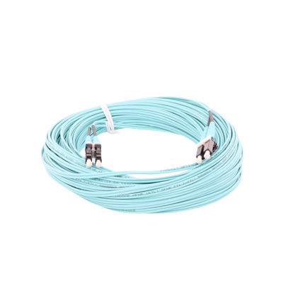 Jumper de Fibra Optica Multimodo 50/125 OM4, LC-LC Duplex, OFNR (Riser), Color Aqua, 20 Metros (65.62 Pies) - imagen 4
