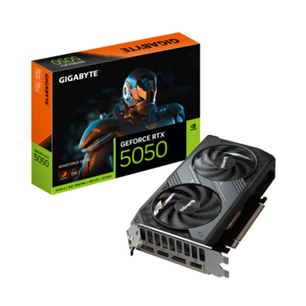 WindForce 2X OC | GeForce RTX 5050 | 8GB GDDR6 — Tarjeta de Video Gigabyte: PCIe 5.0 x16 | HDMI + 3x DisplayPort - imagen 1