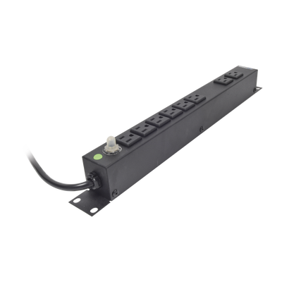 Multicontacto Horizontal (PDU) de 8 Contactos (NEMA 5-15R) Rack 19″ 1UR. Voltaje Entrada/Salida: 120Vca/15A - imagen 3