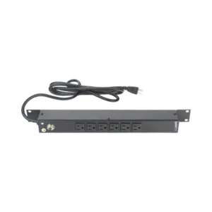 Multicontacto Horizontal (PDU) de 6 Contactos (NEMA 5-15R) Rack 19" 1UR. Voltaje Entrada/Salida: 120Vca/15A