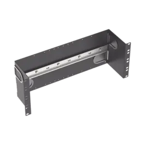 Soporte Industrial Para Instalar Equipos de Montaje en Riel DIN, Para Racks o Gabinetes Estándar de 19in, de 4UR, Color Negro