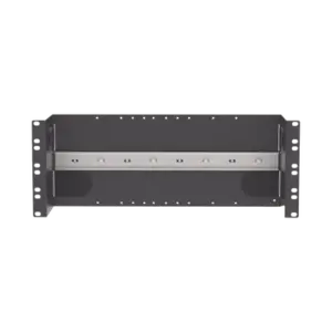Soporte Industrial Para Instalar Equipos de Montaje en Riel DIN, Para Racks o Gabinetes Estándar de 19in, de 4UR, Color Negro