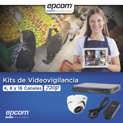 KIT TurboHD 1080p / DVR 4 Canales / 4 Cámaras Eyeball (exterior 2.8 mm) / Transceptores / Conectores / Fuente de Poder Profesional - imagen 2