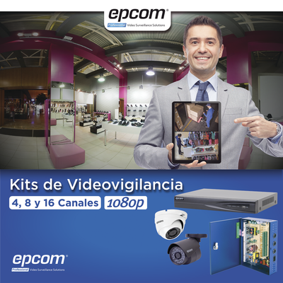 KIT TurboHD 1080p / DVR 16 Canales / 8 Cámaras Bala (exterior 2.8 mm) / 8 Cámaras Eyeball (exterior 2.8 mm) / Transceptores / Conectores / Fuente de Poder Profesional - imagen 2