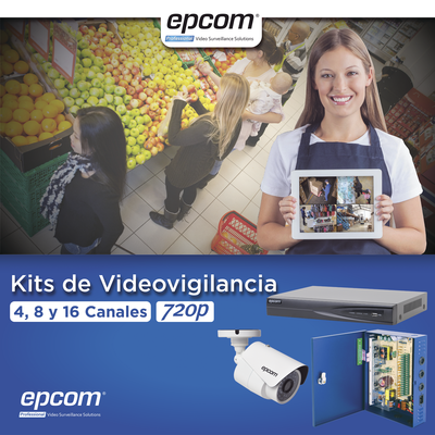 KIT TurboHD 1080p / DVR 8 Canales / 8 Cámaras Bala (exterior 2.8 mm) / Transceptores / Conectores / Fuente de Poder Profesional hasta 15 Vcc para Larga Distancias - imagen 2