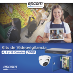 KIT TurboHD 1080p / DVR 8 Canales / 8 Cámaras Eyeball (exterior 2.8 mm) / Transceptores / Conectores / Fuente de Poder Profesional hasta 15 Vcc para Larga Distancia miniatura 2