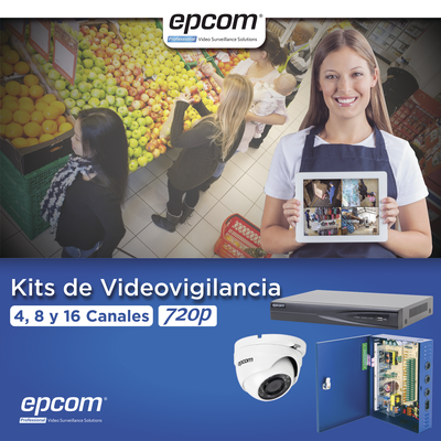 KIT TurboHD 1080p / DVR 8 Canales / 8 Cámaras Eyeball (exterior 2.8 mm) / Transceptores / Conectores / Fuente de Poder Profesional hasta 15 Vcc para Larga Distancia - imagen 2