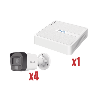 Kit IP 4Megapixel / NVR de 4 Canales con 4 Puertos PoE / 4 Cámaras IP Dual light con microfono - imagen 1