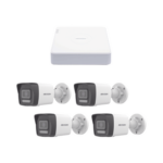 Kit IP 1080p (2 Megapixel) / NVR de 4 Canales con 4 Puertos PoE / 4 Cámaras IP Bala ColorVu Lite y ACUSENSE Lite / Micrófono Integrado miniatura 1