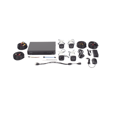 [Dual Light] Kit TurboHD 3K (5 Megapixel) / DVR 4 Canales / 4 Cámaras Bala para Exterior y Metal / Micrófono Integrado / Accesorios de Interconexión / Fuente de Poder - imagen 7