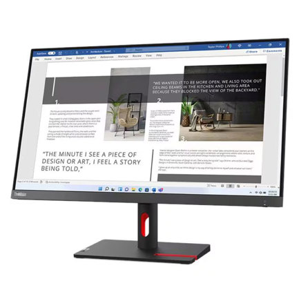 27″ FHD IPS | 100Hz | 4ms | Monitor Lenovo ThinkVision S27i-30: 63DFKAR4LA | Negro | Oficina - imagen 3