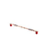 Barra Distribución Tierra Rack 19 in / Cobre 100% / 550A / Aisladores Rojos / 0.64 cm (0.25 in) / J-STD-607-A miniatura 2