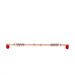 Barra Distribución Tierra Rack 19 in / Cobre 100% / 550A / Aisladores Rojos / 0.64 cm (0.25 in) / J-STD-607-A miniatura 1