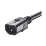 Cable de Alimentación Eléctrica Con Bloqueo de Seguridad, de IEC C14 a IEC C13, 1.2 Metros de Largo, Color Negro, Paquete de 10 Piezas miniatura 2
