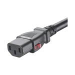 Cable de Alimentación Eléctrica Con Bloqueo de Seguridad, de IEC C14 a IEC C13, 1.2 Metros de Largo, Color Negro, Paquete de 10 Piezas miniatura 3