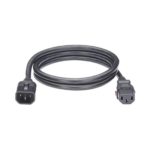 Cable de Alimentación Eléctrica Con Bloqueo de Seguridad, de IEC C14 a IEC C13, 1.2 Metros de Largo, Color Negro, Paquete de 10 Piezas miniatura 1