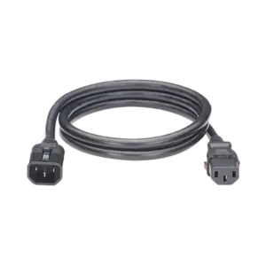 Cable de Alimentación Eléctrica Con Bloqueo de Seguridad, de IEC C14 a IEC C13, 1.2 Metros de Largo, Color Negro, Paquete de 10 Piezas
