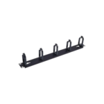 Organizador de Cables con 5 anillos, 1U, 19″ Color negro miniatura 1